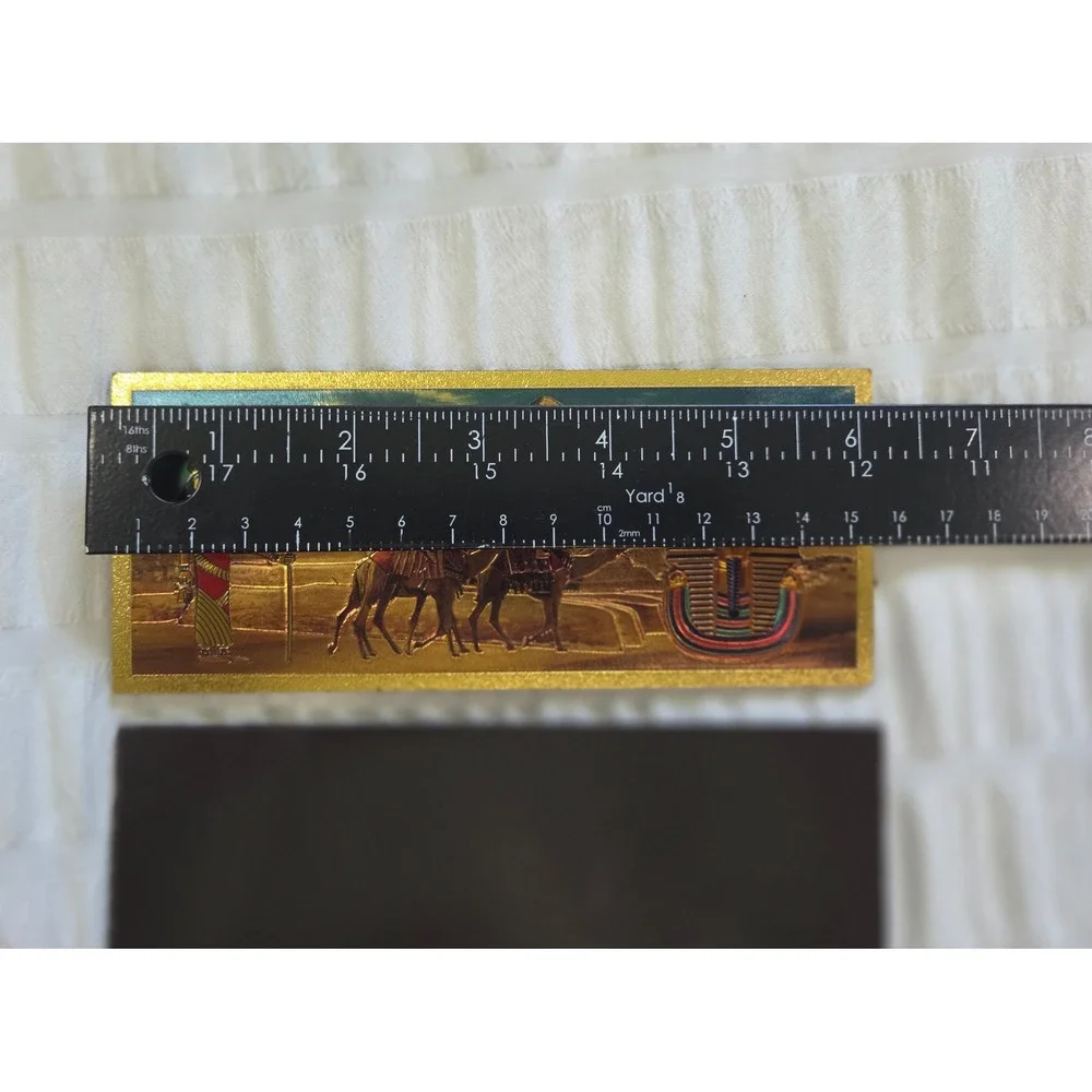 Gold Ancient Egypt King Tut Refrigerator Magnet 6 Inch Souvenir Hieroglyphics